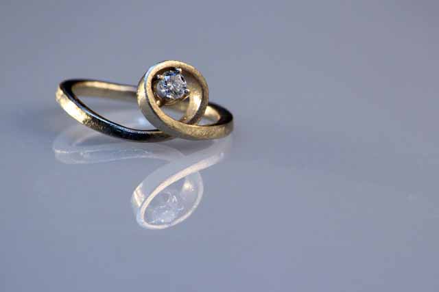 ring with ethical diamond