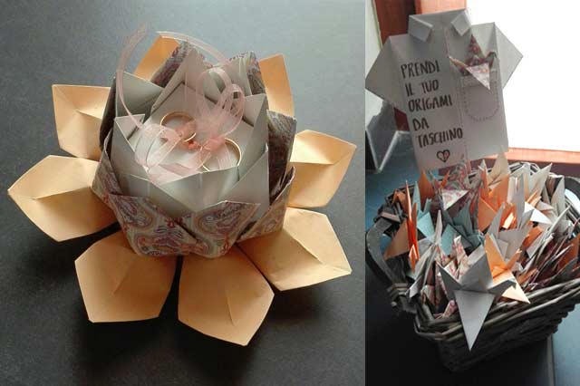 Il porta fedi origami di Miriam e Roberto.